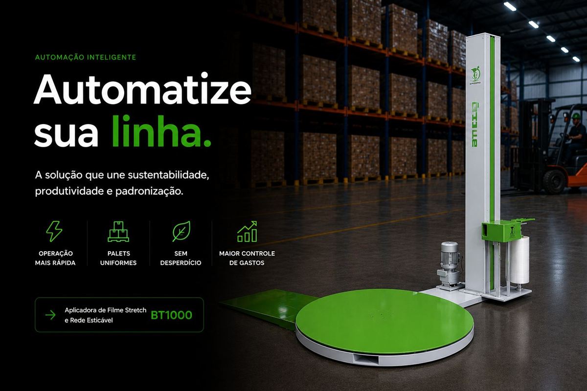Aplicação automática Rede Esticável EVOPACK